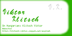 viktor klitsch business card